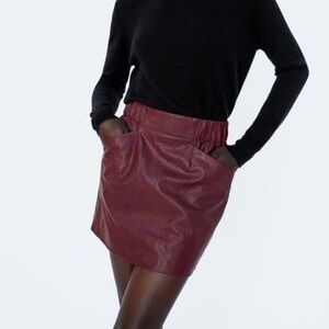 Zara Faux Leather Mini Skirt NWOT M